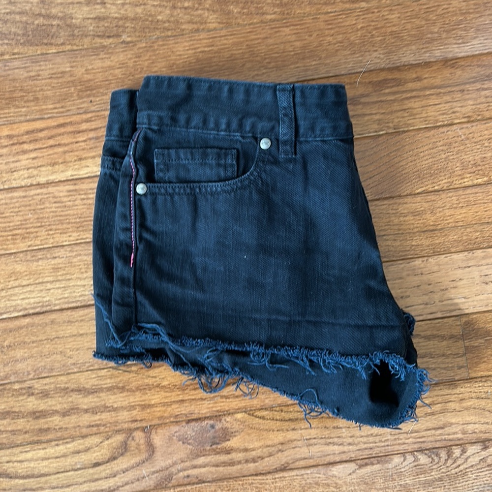 Pink brand, black jean shorts